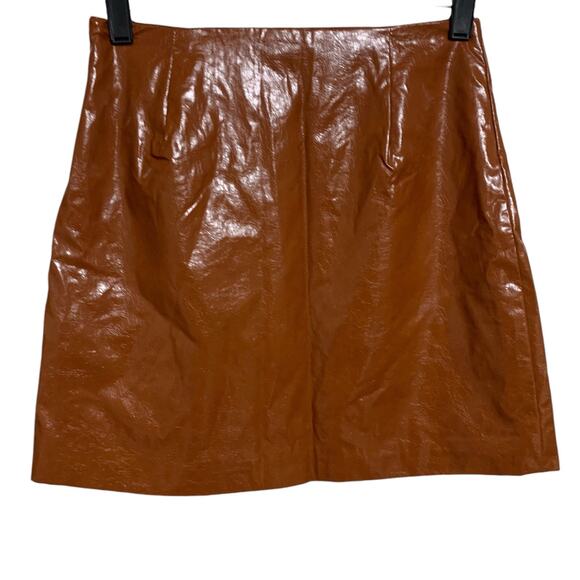 NWT Cotton on Vegan Leather Mini Skirt Womens Size 2XS - Picture 4 of 8